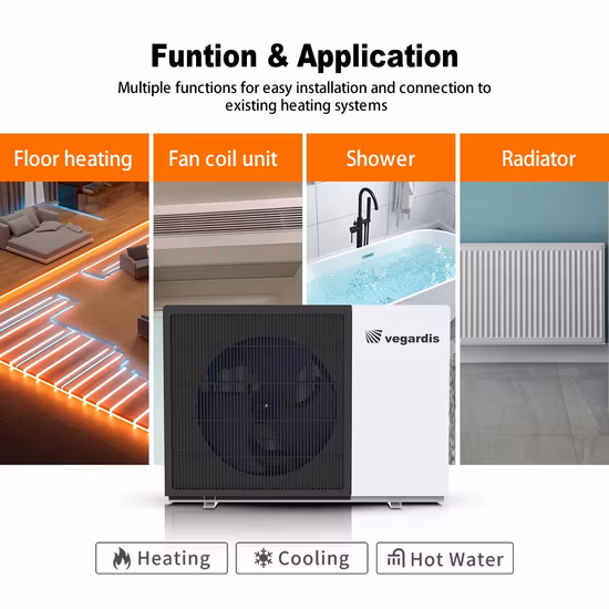Popular Air to Water Heat Pump for Home Heating and Cooling Inverter 220V